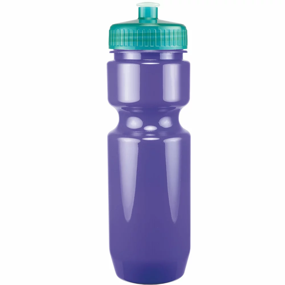 Bouteille de vélo de 22 oz avec couvercle à pousser-tirer - Couleurs unies