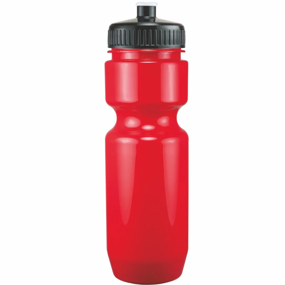 Bouteille de vélo de 22 oz avec couvercle à pousser-tirer - Couleurs unies