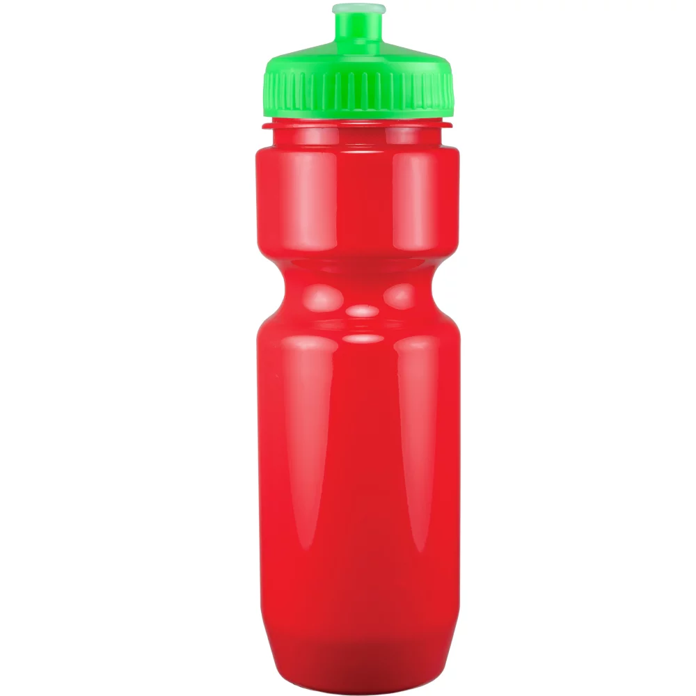 Bouteille de vélo de 22 oz avec couvercle à pousser-tirer - Couleurs unies