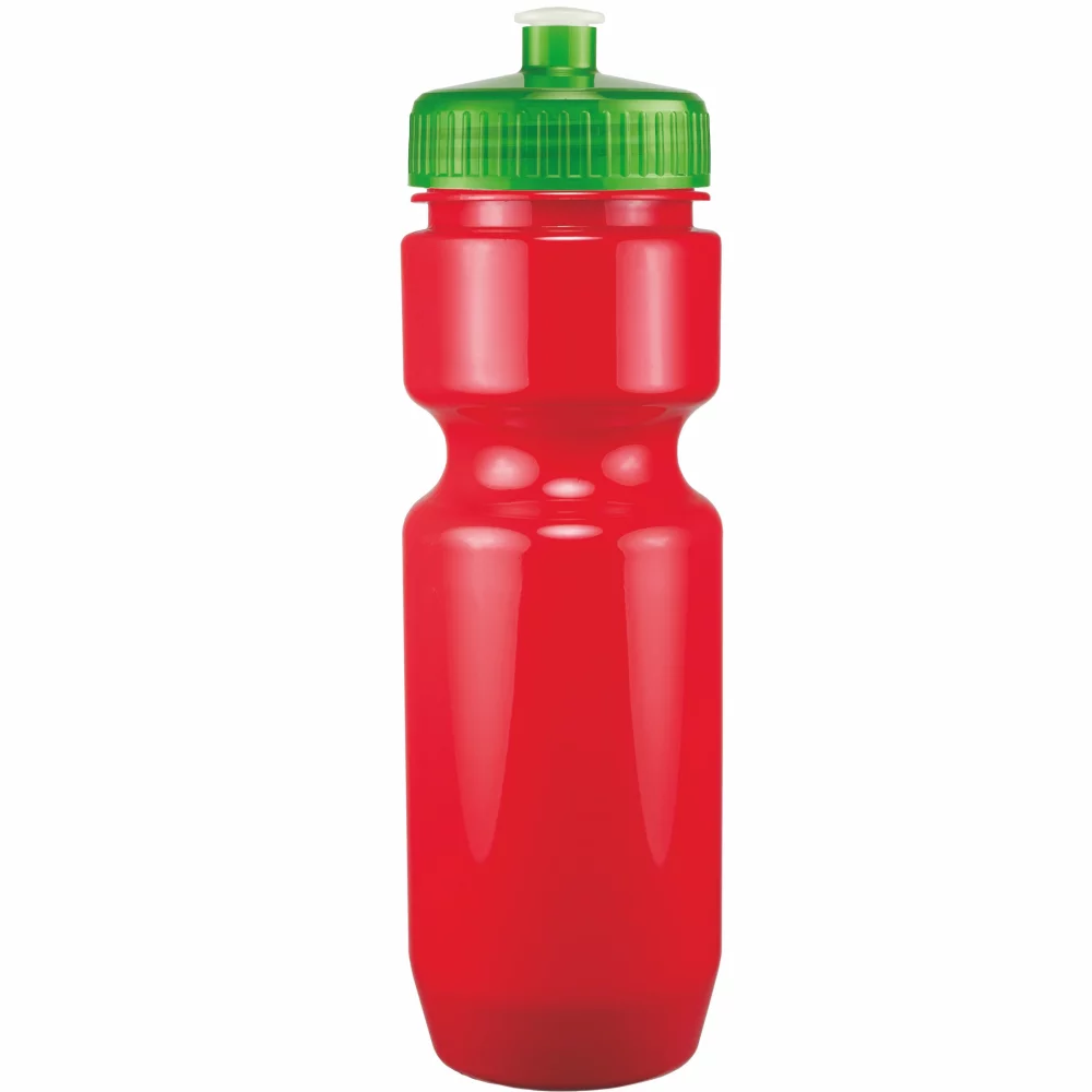 Bouteille de vélo de 22 oz avec couvercle à pousser-tirer - Couleurs unies