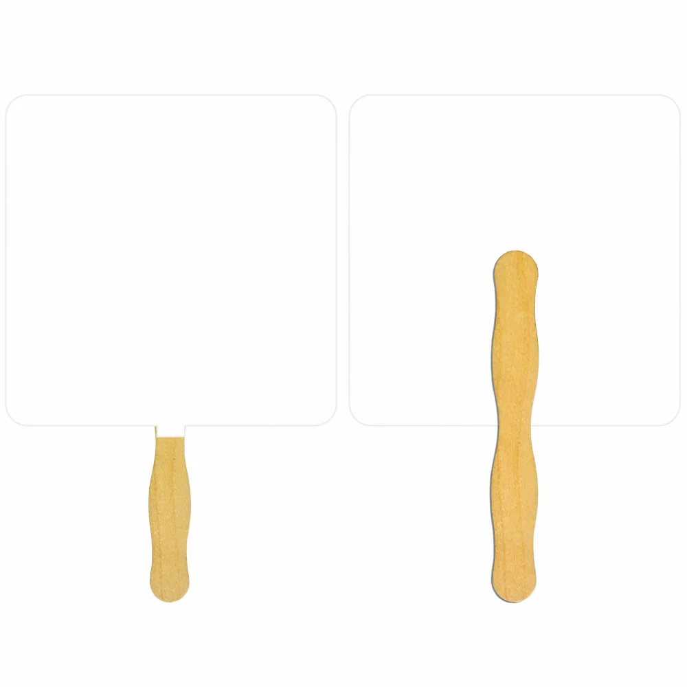 Éventail carré collé (1 côté / impression en quadrichromie)