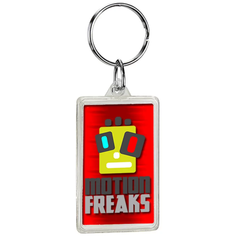 Porte-clés rectangulaire en cristal