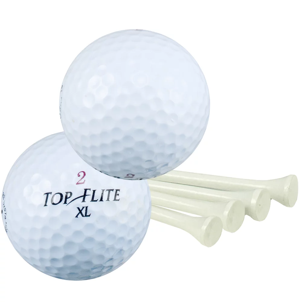 Tube cadeau de golf à deux balles avec impression bombée