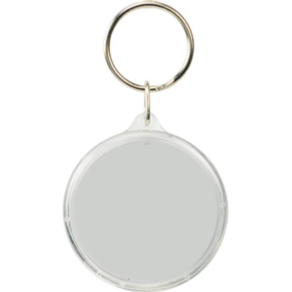 Porte-clés rond en cristal