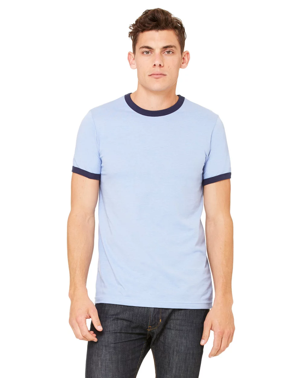 BELLA+CANVAS Men's Jersey Short-Sleeve Ringer T-Shirt