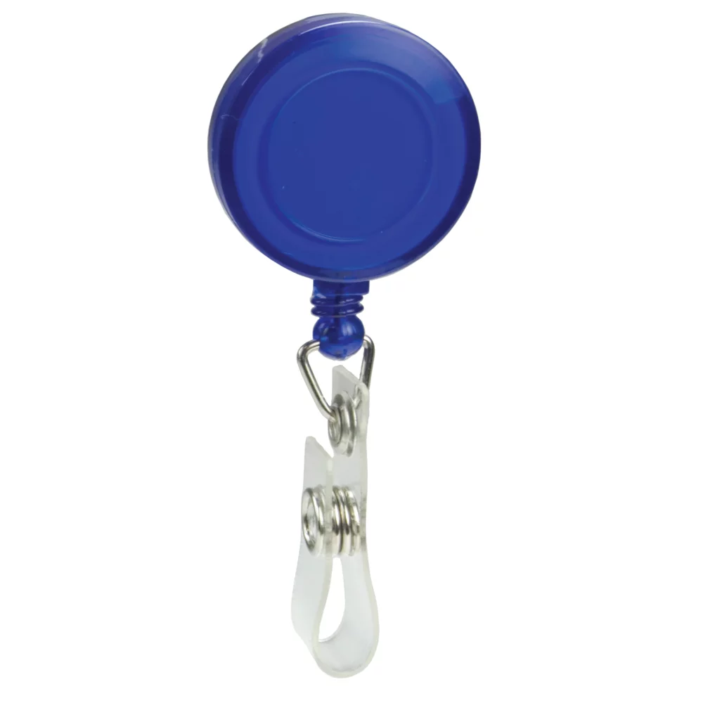 Porte-badge rétractable imprimé par tampographie (rond avec clip alligator)