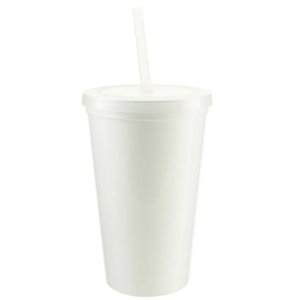 22 Oz. Stadium Cup with Lid and Straw