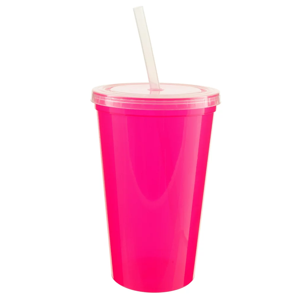 22 Oz. Stadium Cup with Lid and Straw