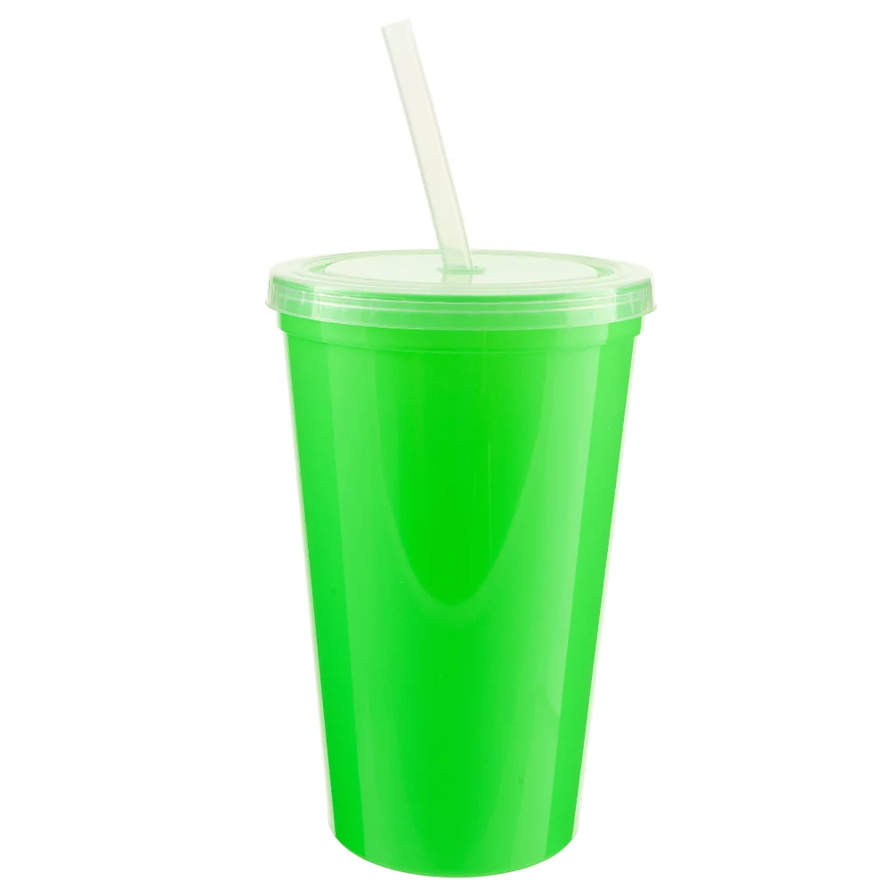 22 Oz. Stadium Cup with Lid and Straw
