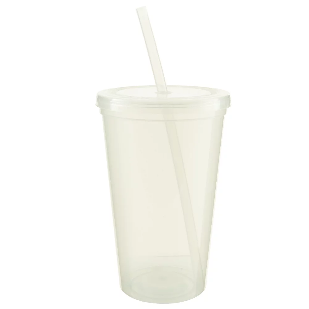 22 Oz. Stadium Cup with Lid and Straw