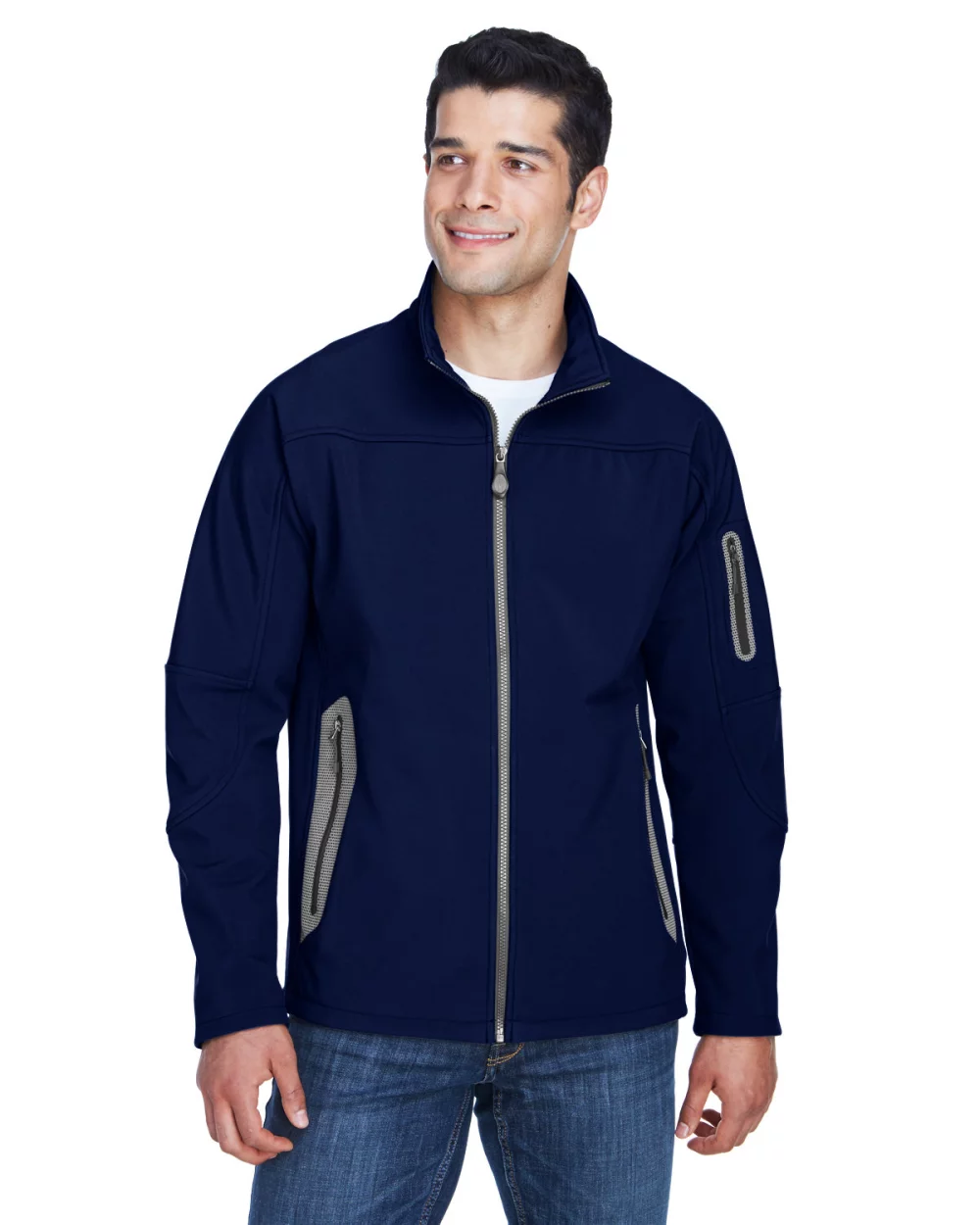 NORTH END Men's Three-Layer Fleece Bonded Soft Shell Technical Jacket