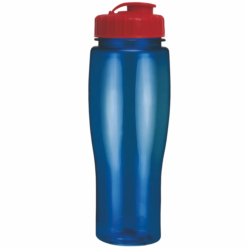 Bouteille de 24 oz. avec contour translucide et couvercle à rabat