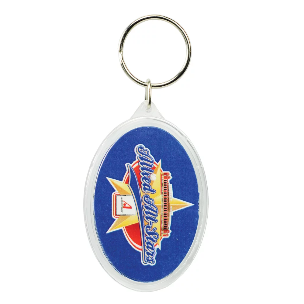 Porte-clés ovale en cristal