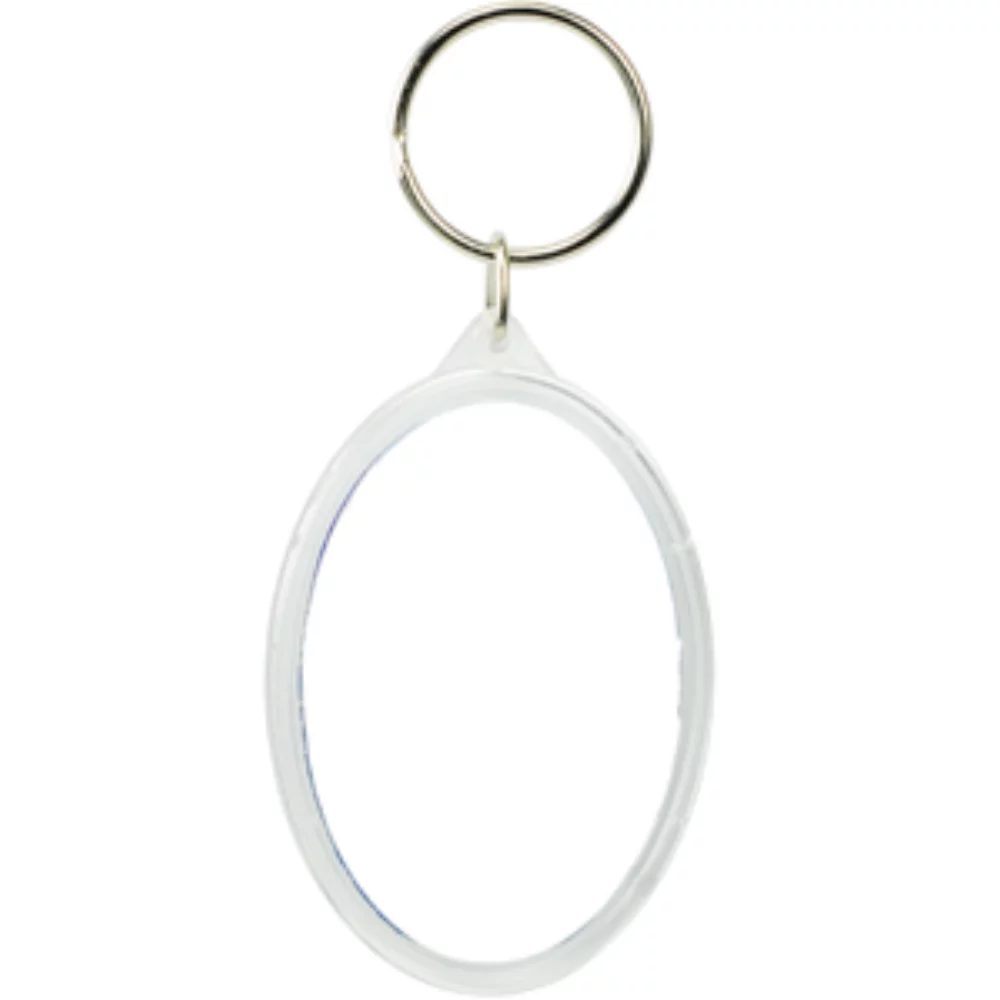 Porte-clés ovale en cristal
