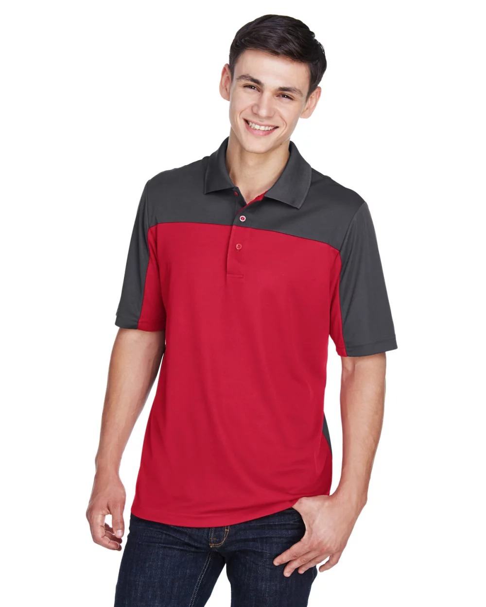 Polo Performance en piqué colorblock pour homme CORE 365