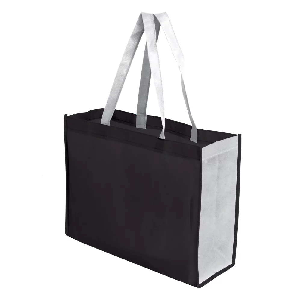 Sac fourre-tout bicolore de 16" x 12" + soufflet de 6"