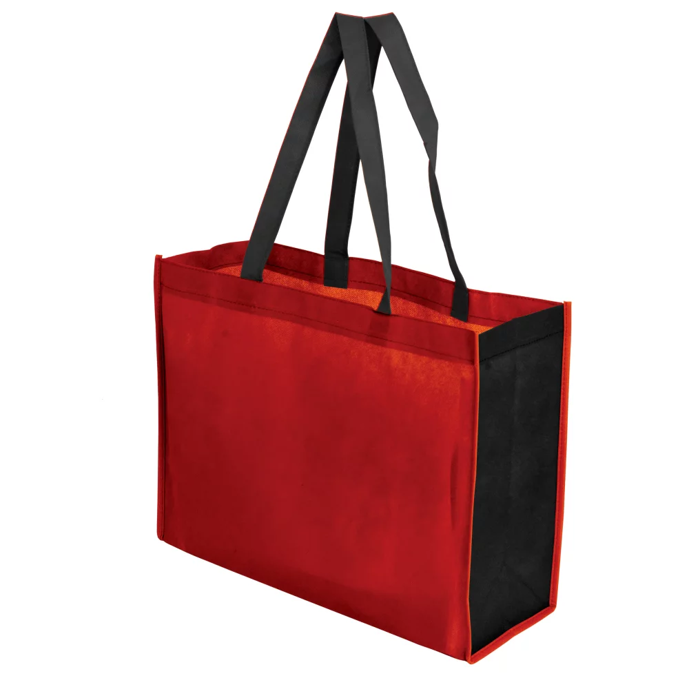 Sac fourre-tout bicolore de 16" x 12" + soufflet de 6"