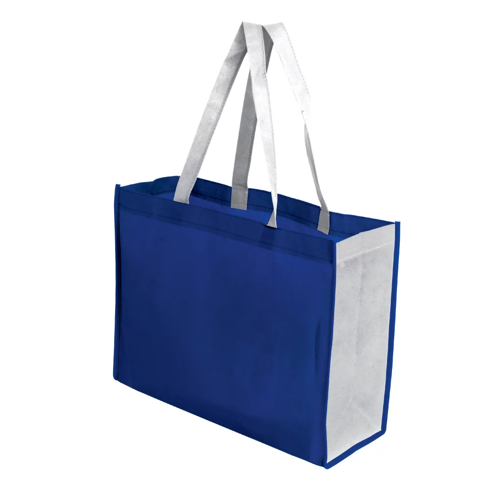 Sac fourre-tout bicolore de 16" x 12" + soufflet de 6"