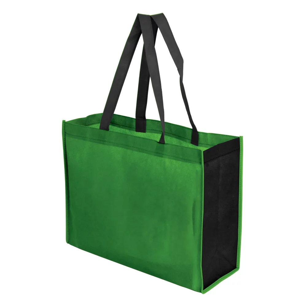 Sac fourre-tout bicolore de 16" x 12" + soufflet de 6"