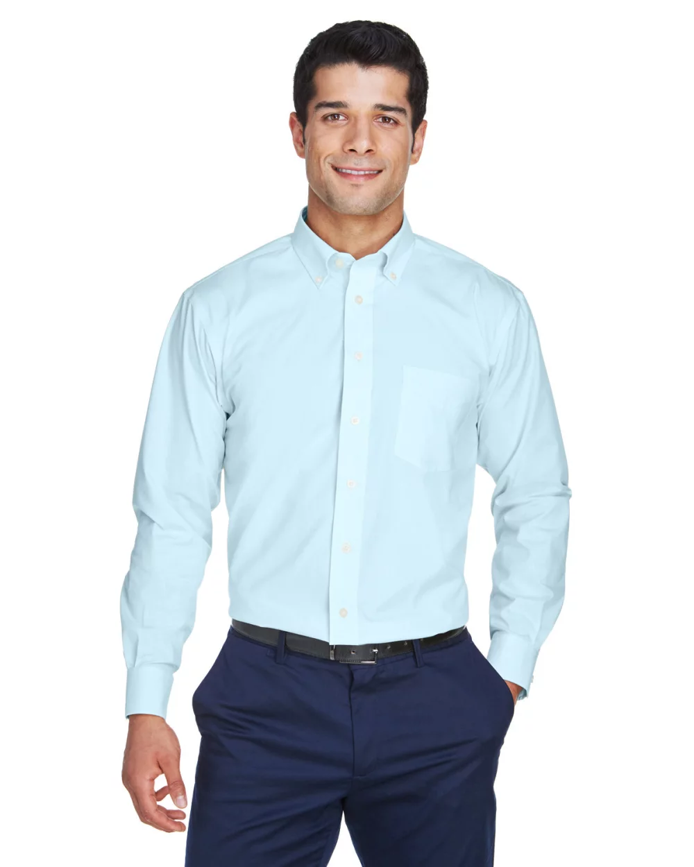 Chemise tissée unie de la collection Crown pour hommes de DEVON AND JONES.