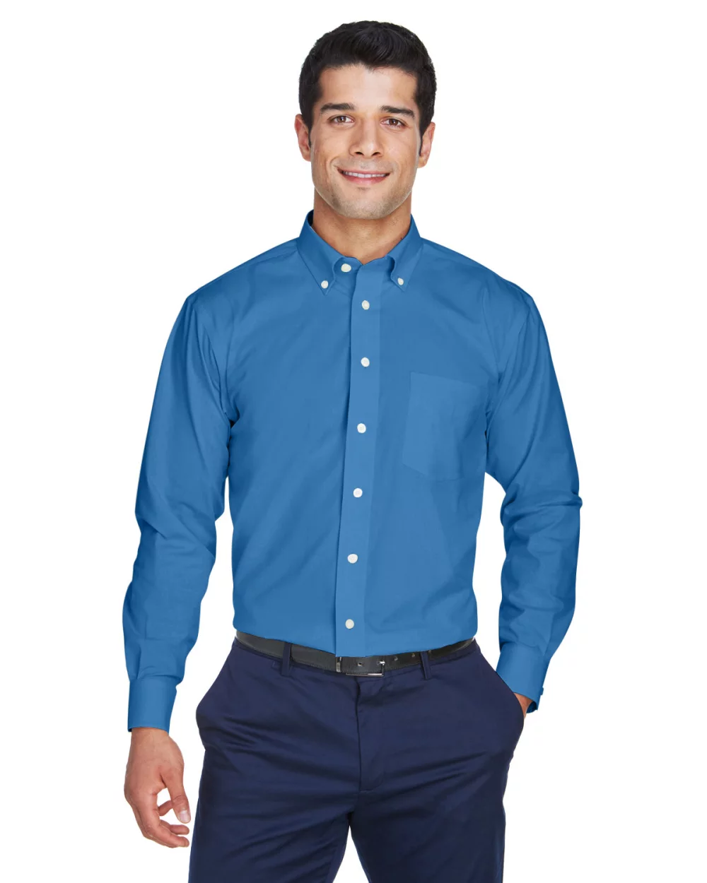 Chemise tissée unie de la collection Crown pour hommes de DEVON AND JONES.