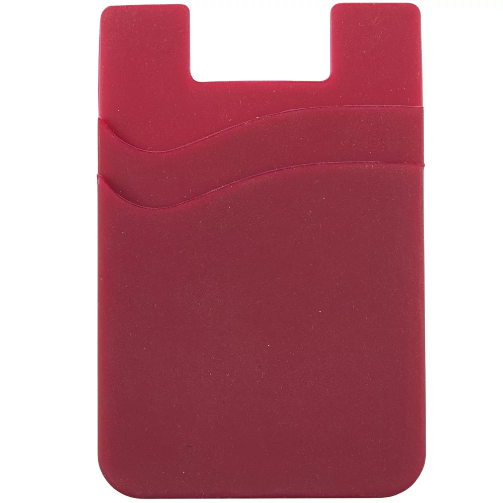 Étui pour téléphone portable à double poche avec adhésif au dos