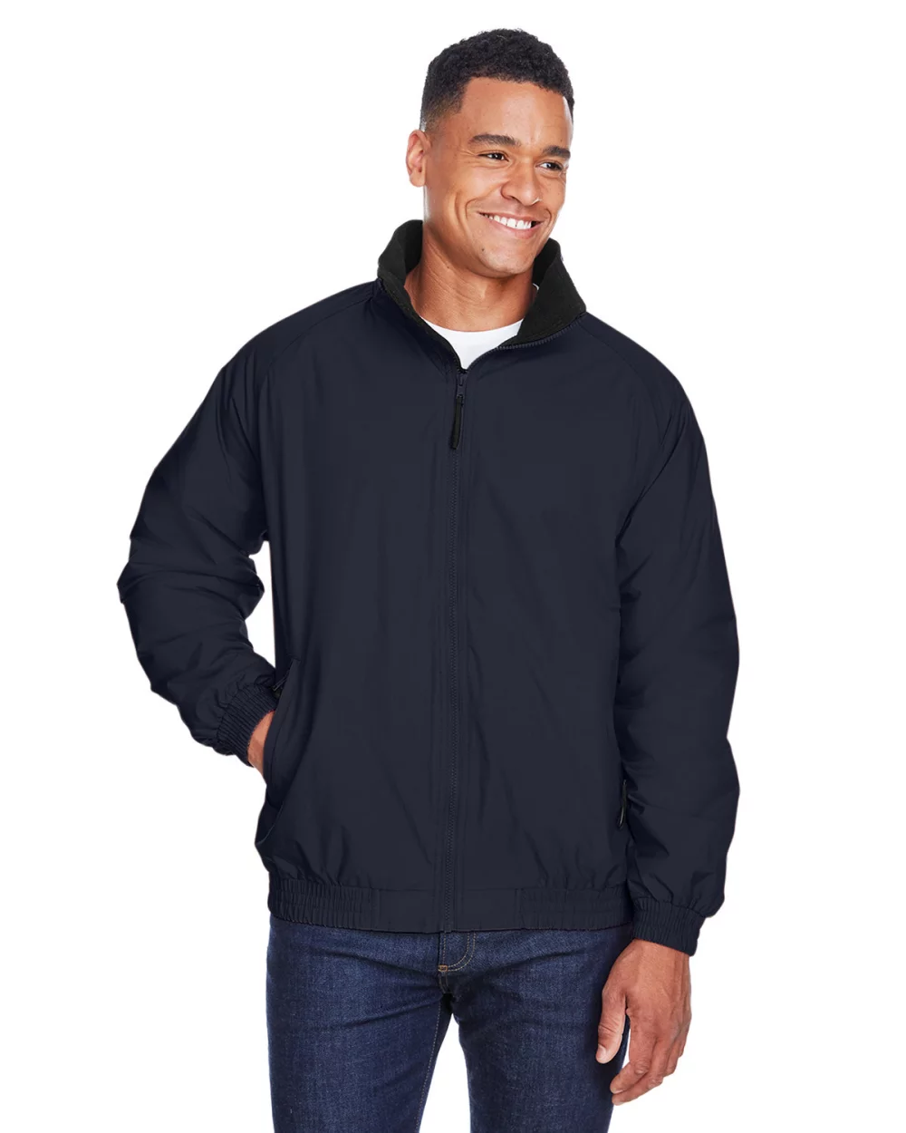 Veste en nylon doublée en polaire pour adultes Harriton