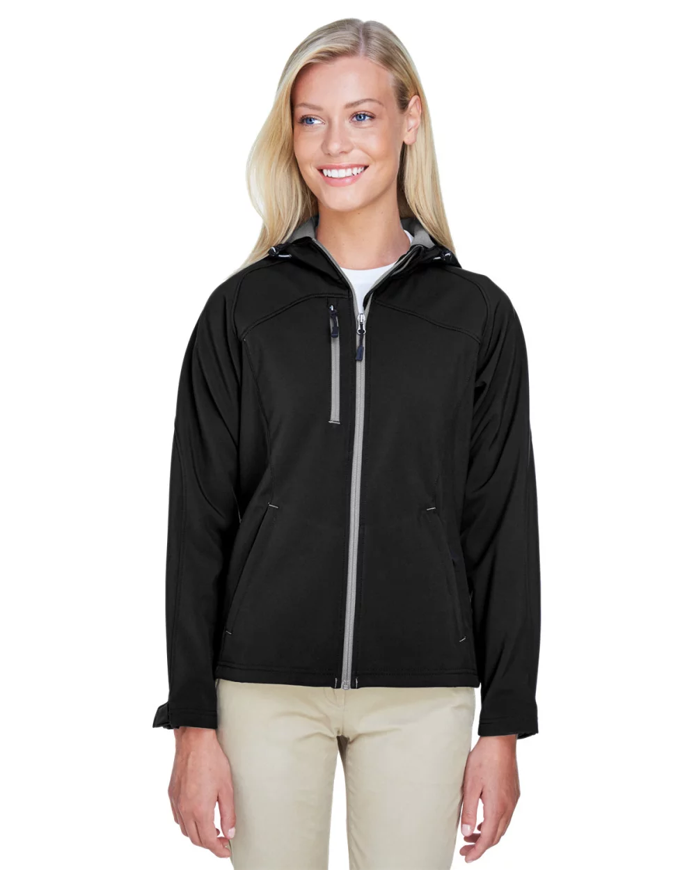 NORTH END Ladies' Prospect Two-Layer Fleece Bonded Soft Shell Hooded Jacket