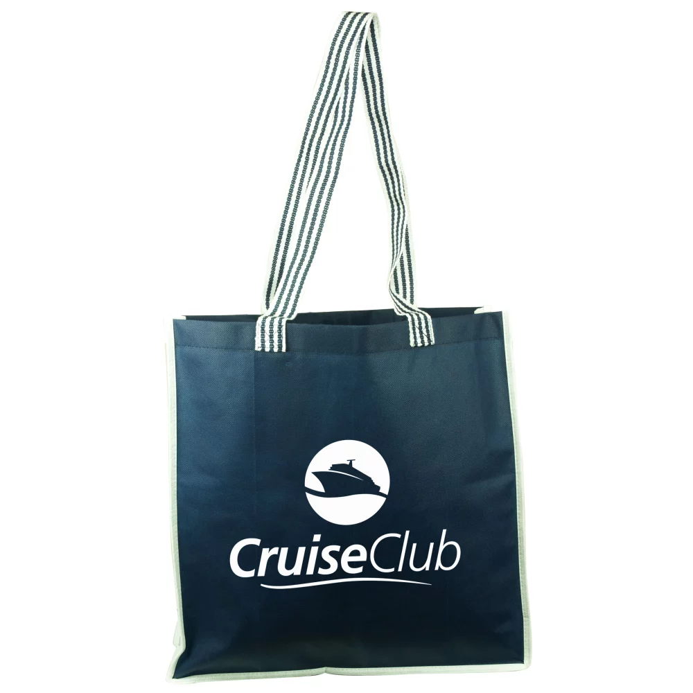Sac fourre-tout Cruiser avec poignées en terylène rayé.
