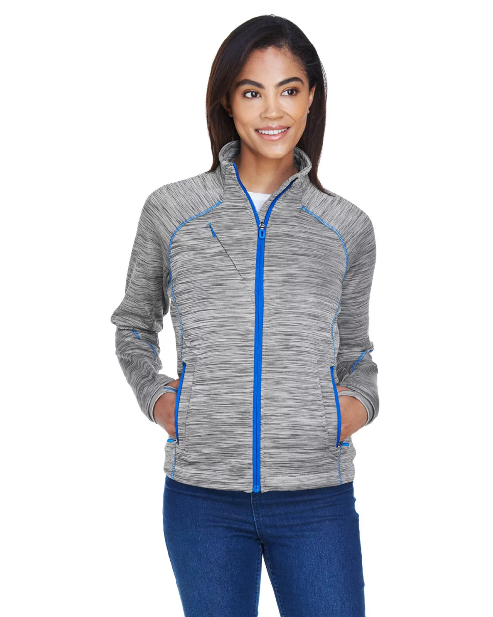 NORTH END SPORT RED Ladies' Flux M?lange Bonded Fleece Jacket