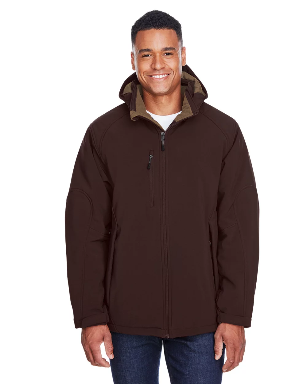 Veste softshell isolée en trois couches pour homme NORTH END avec doublure en polaire et capuche amovible