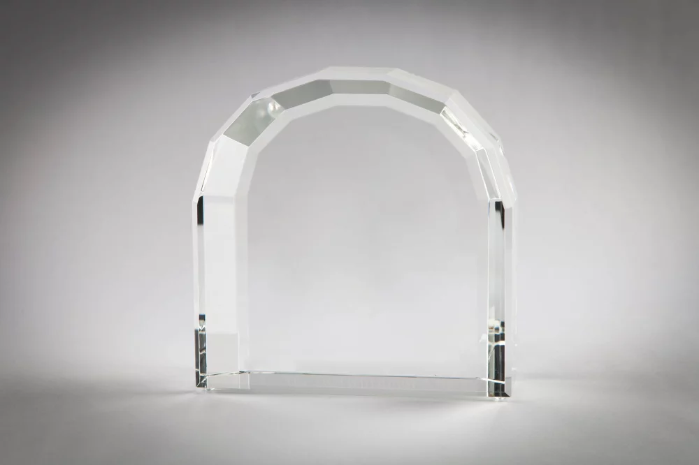 Crystal Window Arch Award (4-3/4 x 4-3/4 x 1-3/4")