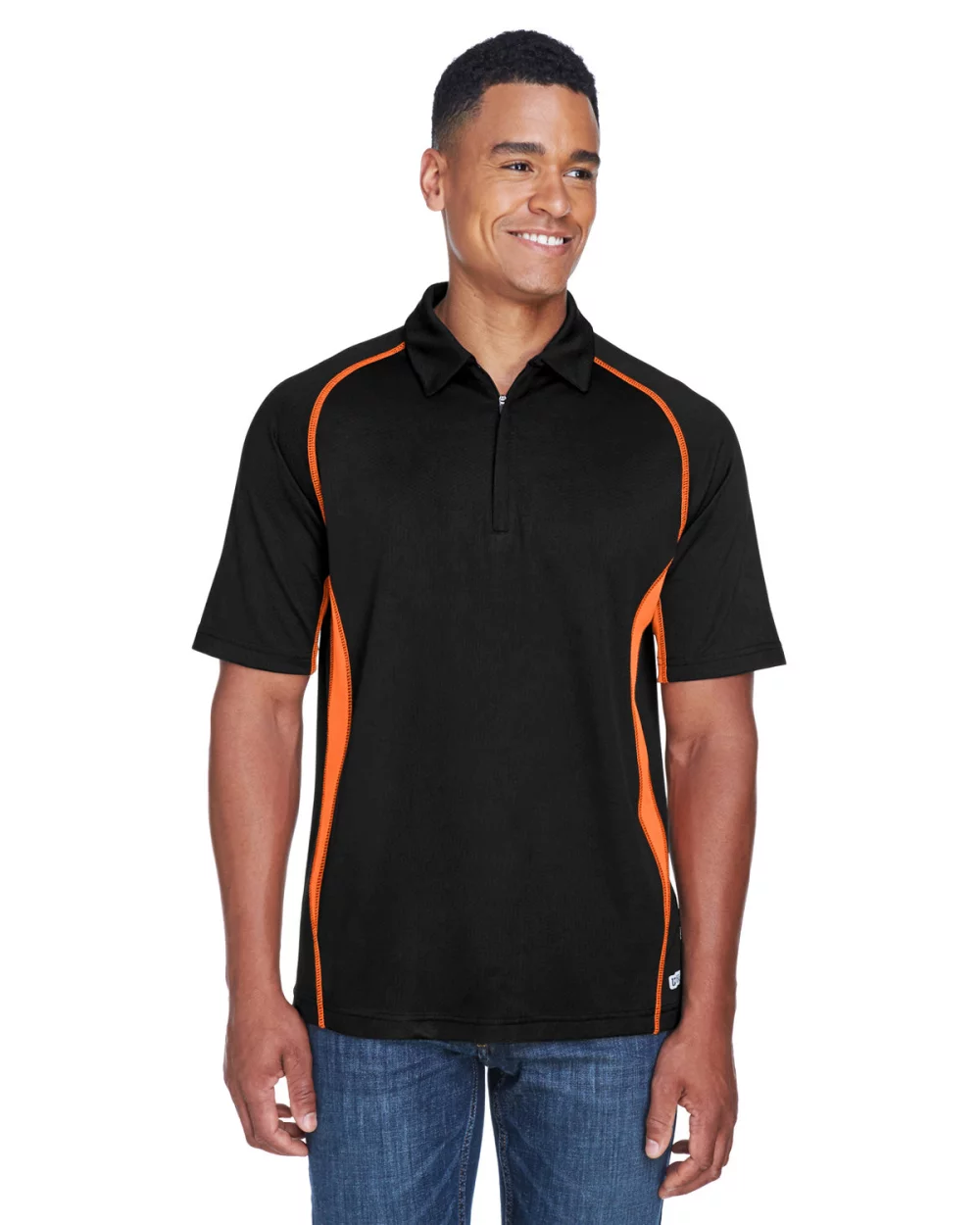 Polo zippé de performance Serac UTK cool-logik™ pour hommes de NORTH END SPORT RED