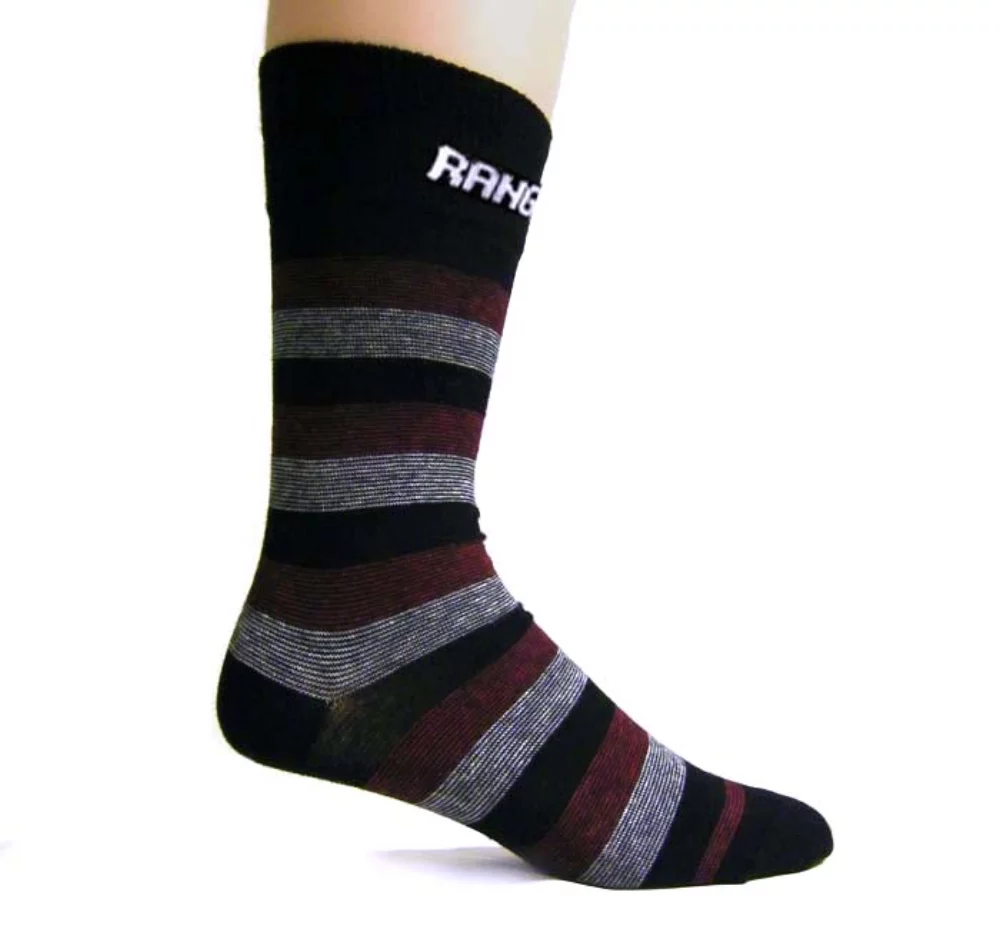 Chaussette personnalisée à motif micro rayures multi.