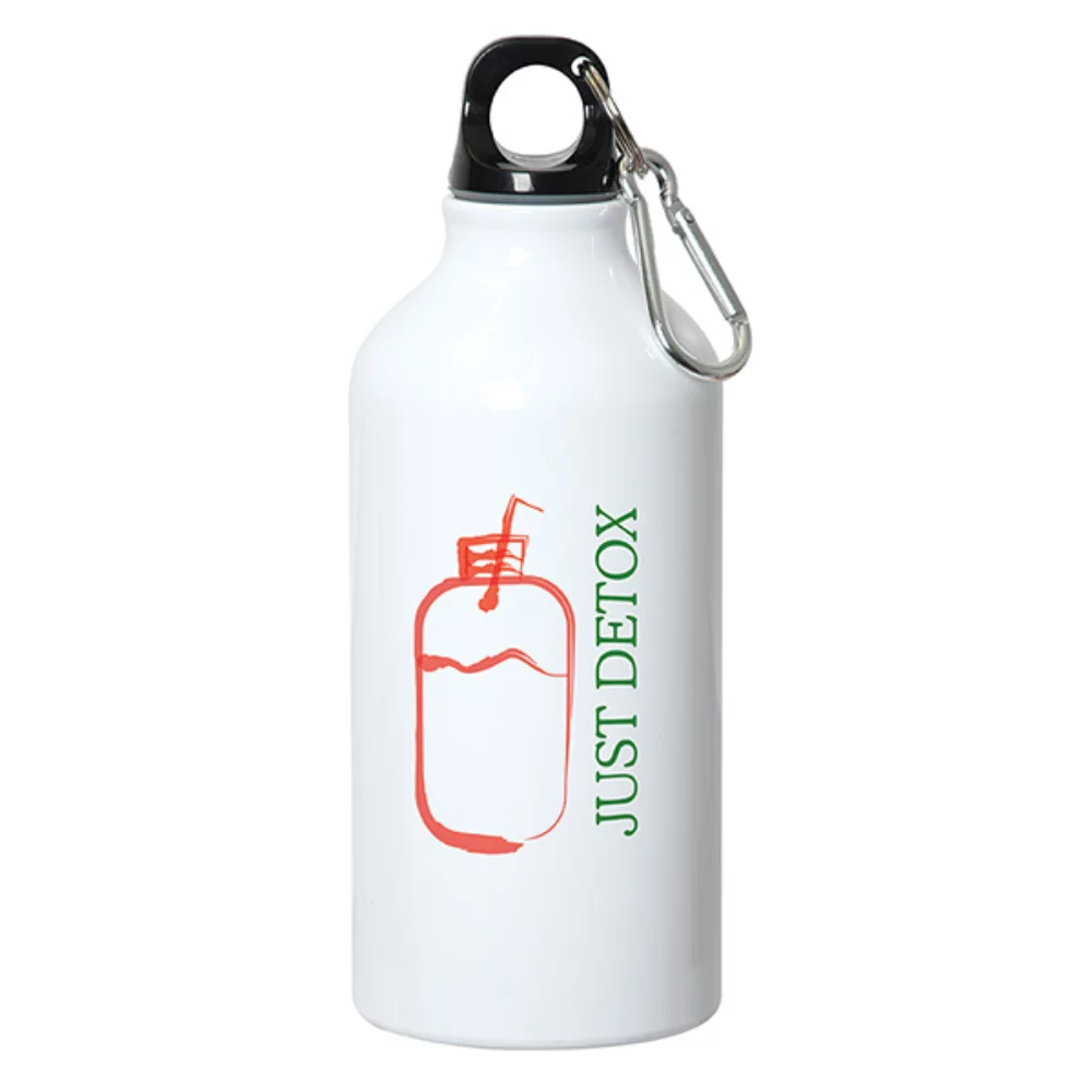 Bouteille d'eau en aluminium de 500 ml (17 oz liquides) avec mousqueton
