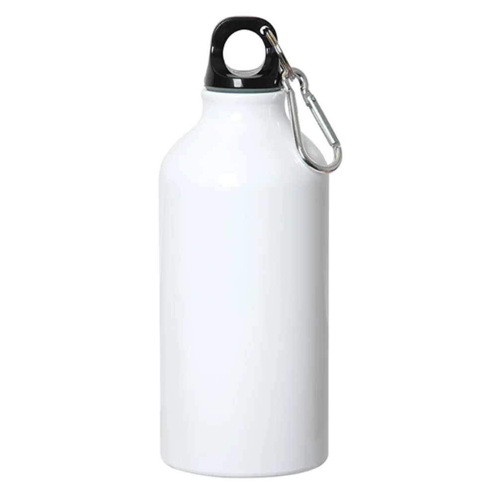 Bouteille d'eau en aluminium de 500 ml (17 oz liquides) avec mousqueton