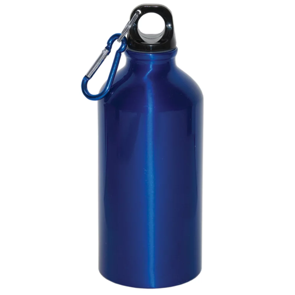 Bouteille d'eau en aluminium de 500 ml (17 oz liquides) avec mousqueton