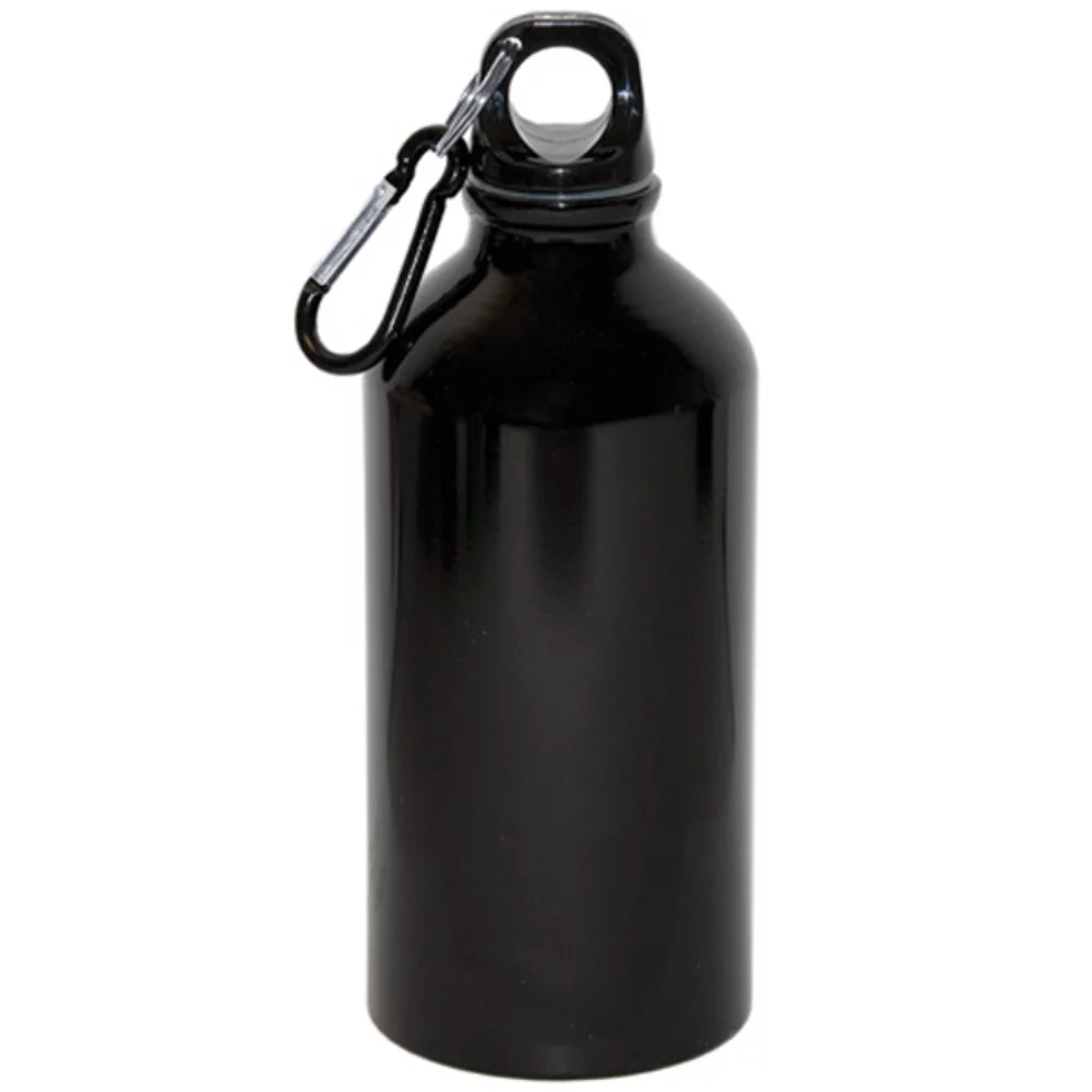 Bouteille d'eau en aluminium de 500 ml (17 oz liquides) avec mousqueton