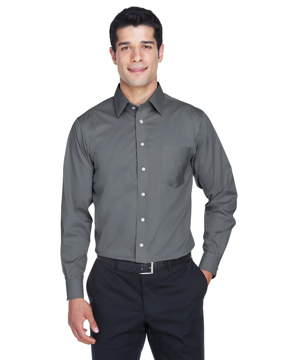 DEVON AND JONES Men's Crown Collection® Tall Solid Stretch Twill Woven Shirt