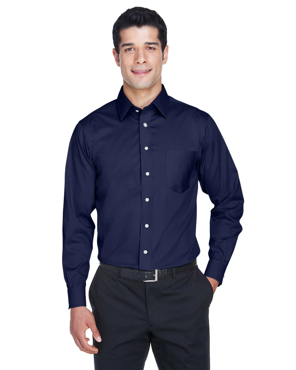 DEVON AND JONES Men's Crown Collection® Solid Stretch Twill Woven Shirt