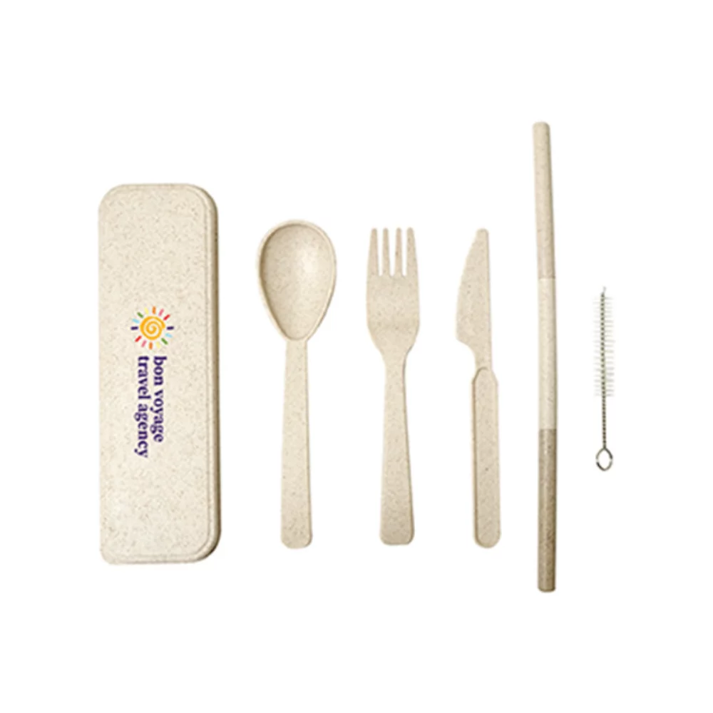 Ensemble de boîtes à ustensiles en fibre de blé