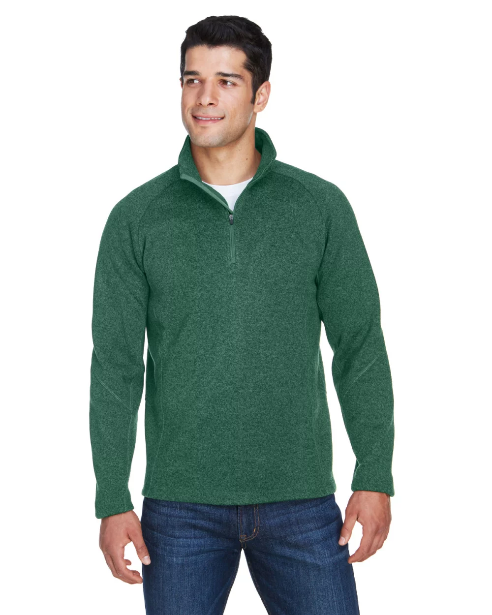 DEVON AND JONES Adult Bristol Sweater Fleece Quarter-Zip