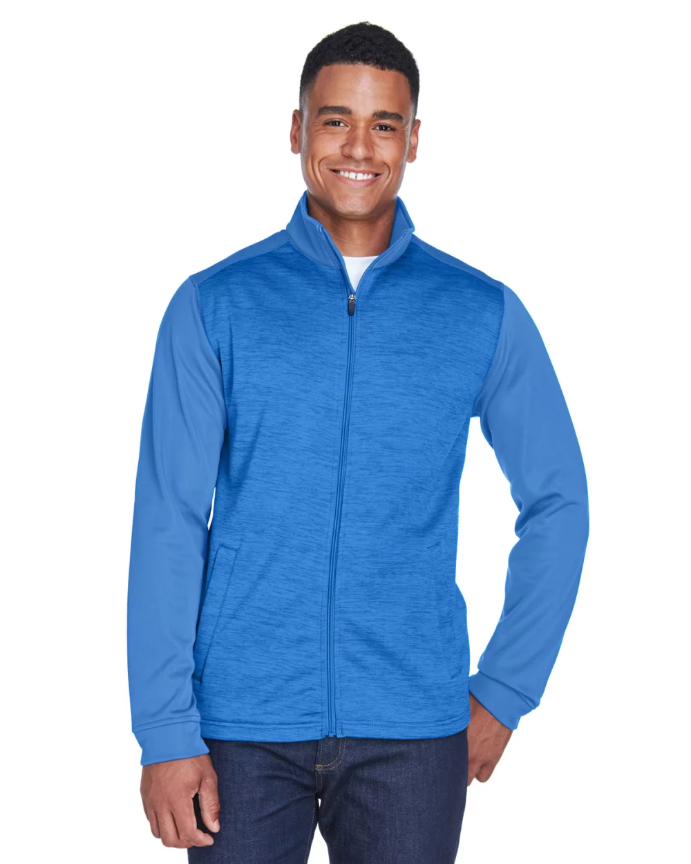 DEVON AND JONES Men's Newbury Colorblock M?lange Fleece Full-Zip