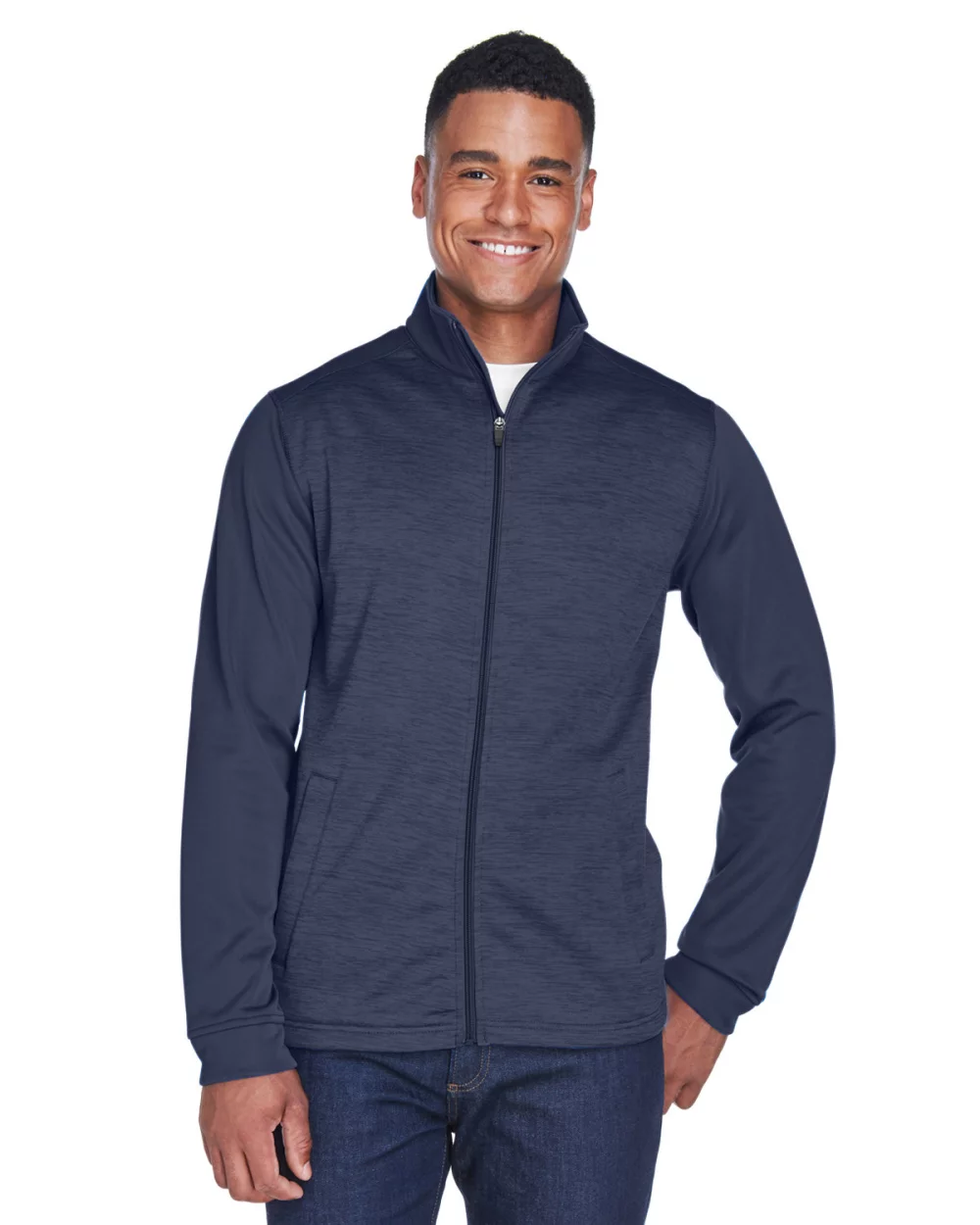 Veste polaire à fermeture éclair intégrale DEVON AND JONES pour homme, modèle Newbury en mélange de couleurs.