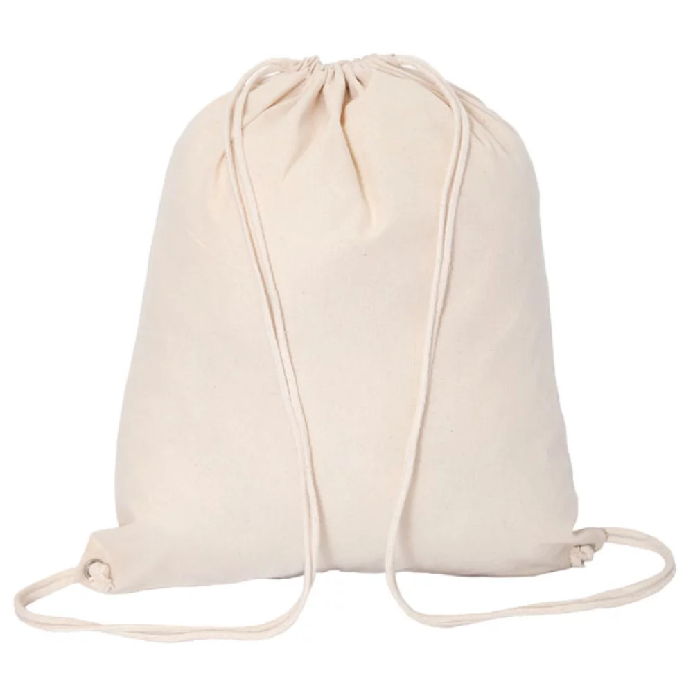Sac à dos en coton avec cordon de serrage