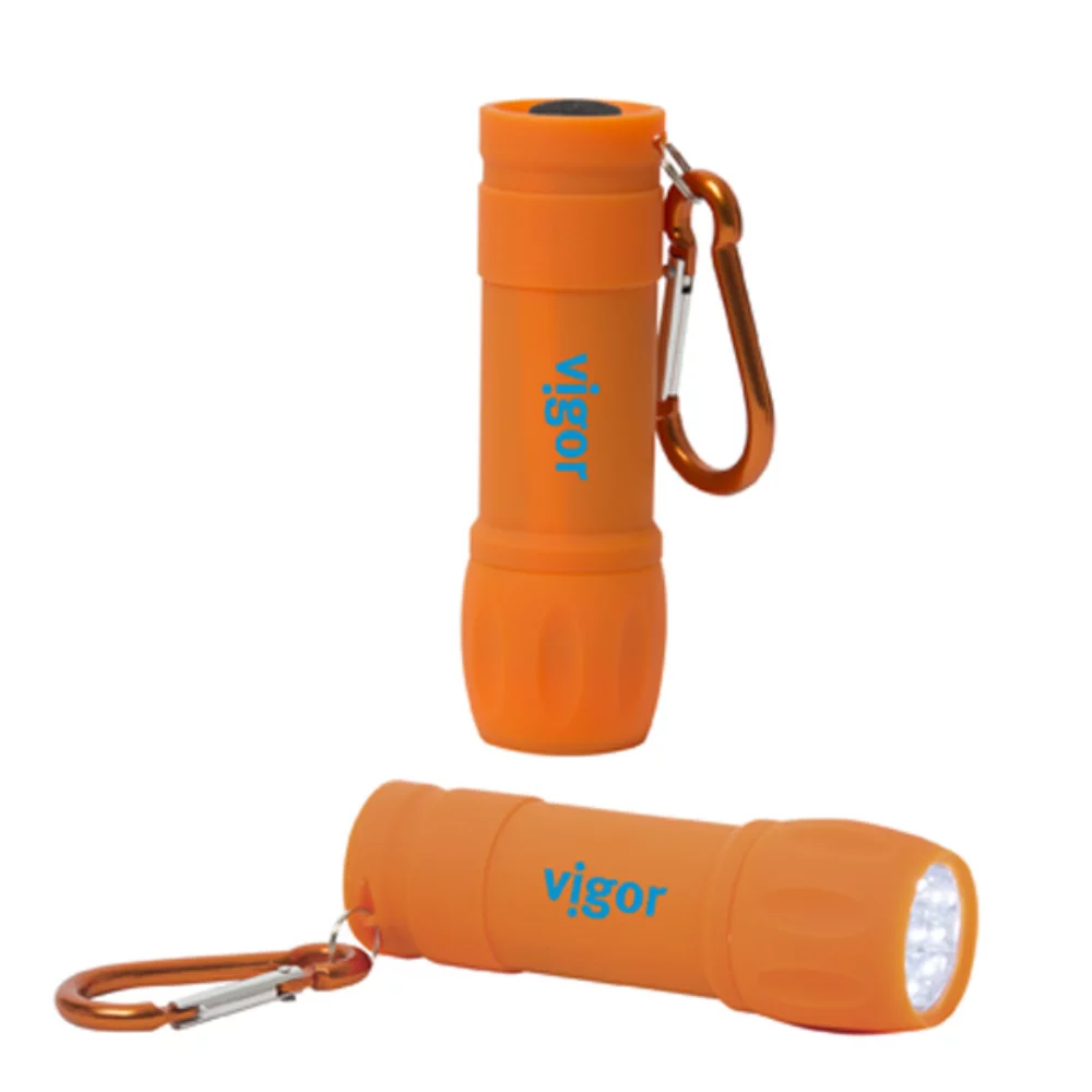 Lampe de poche en plastique Flarestar 9 LED avec mousqueton