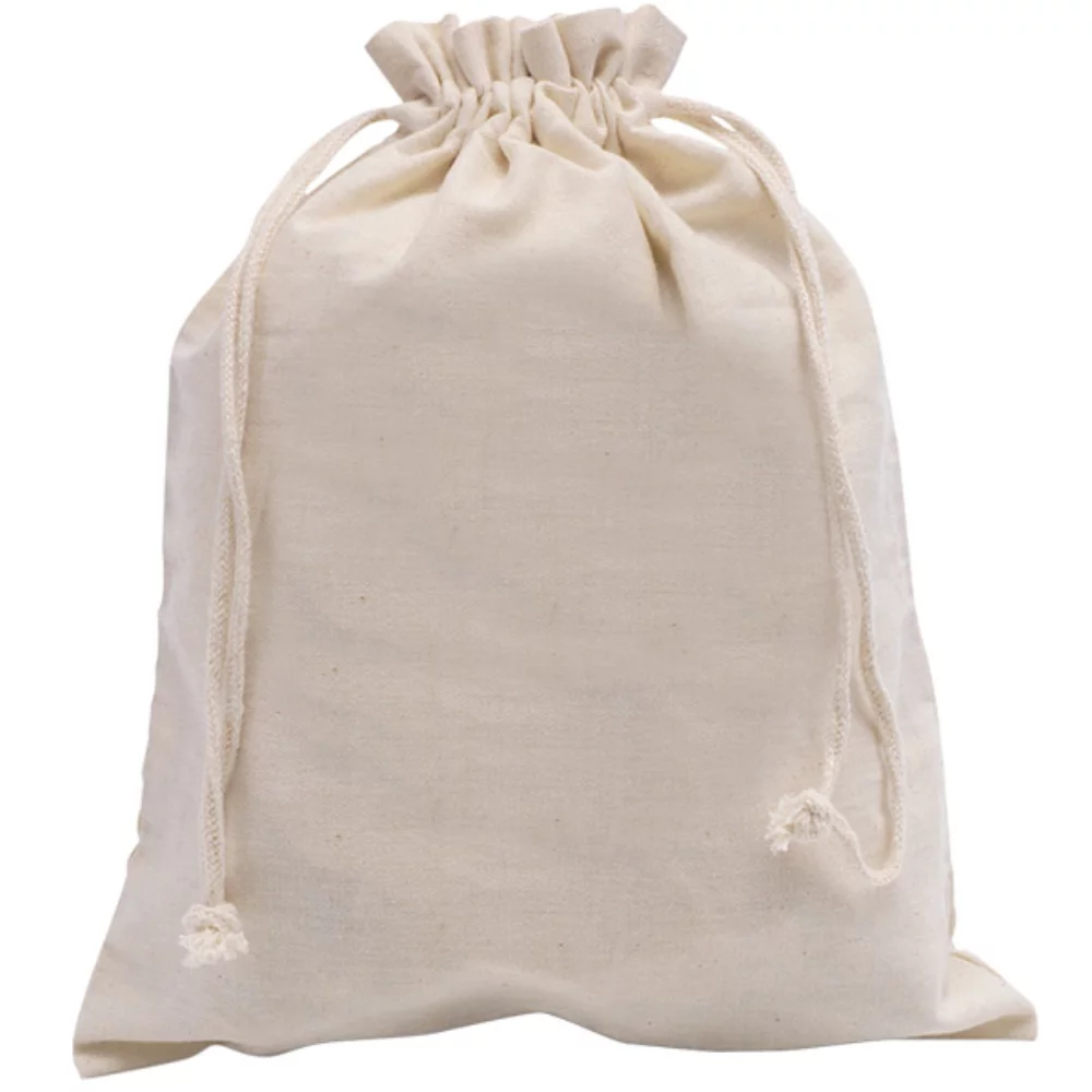 Sac à chaussures en coton de 10 oz avec cordon de serrage