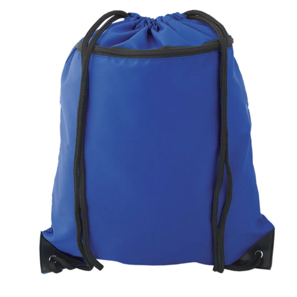 Drawstring Backpack with Front Zippered Pocket
