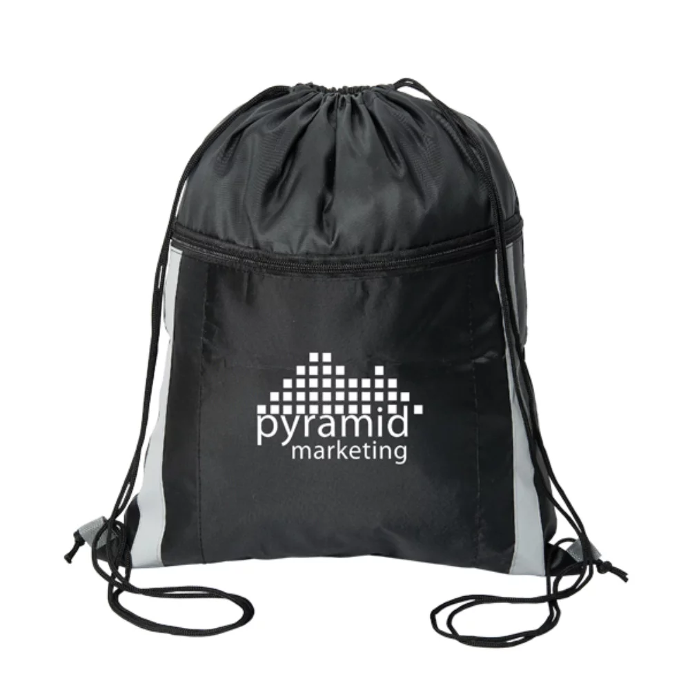 Sac à cordon réfléchissant Cinch Dazzler avec fermeture éclair