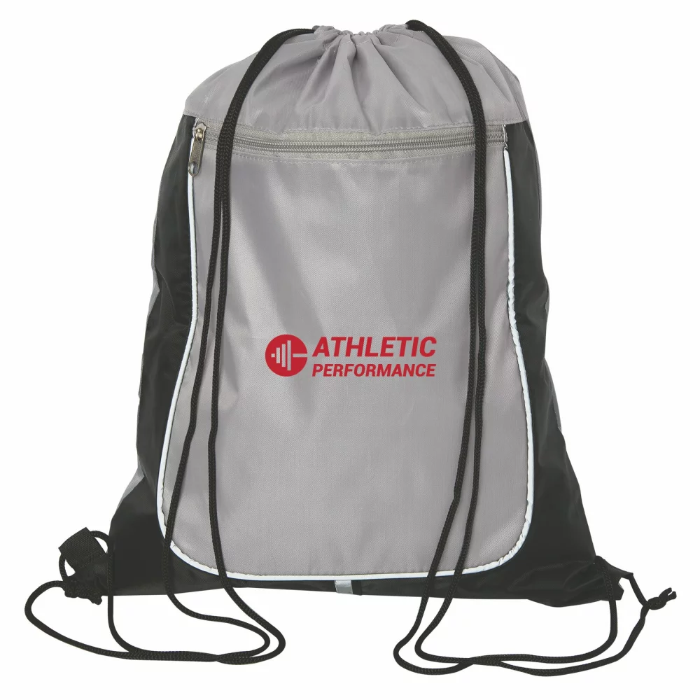 Lonsdale Drawstring Reflective Cinch Backpack